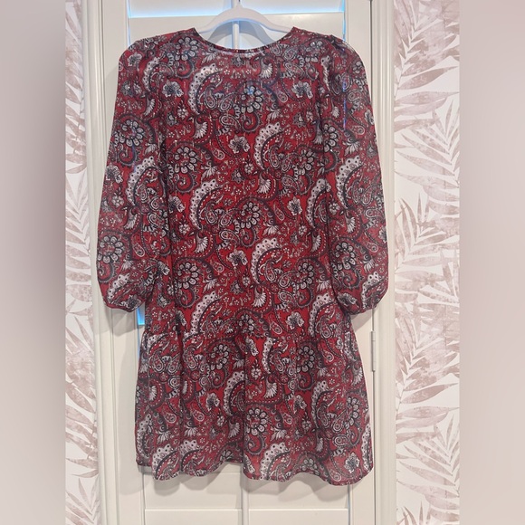 NWOT LOFT Boho Shimmer Mini Dress Size XS Petite - Picture 3 of 8